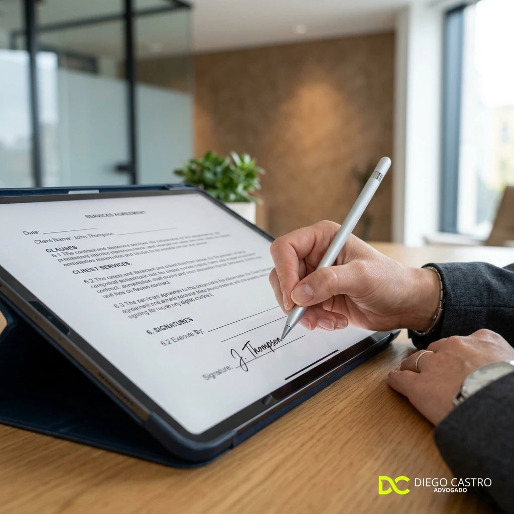 Contrato de Prestação de Serviços de Freelancer: Modelo 1 Assinatura digital de contrato de freelancer