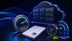 SLA para SaaS com disponibilidade, suporte e infraestrutura em nuvem