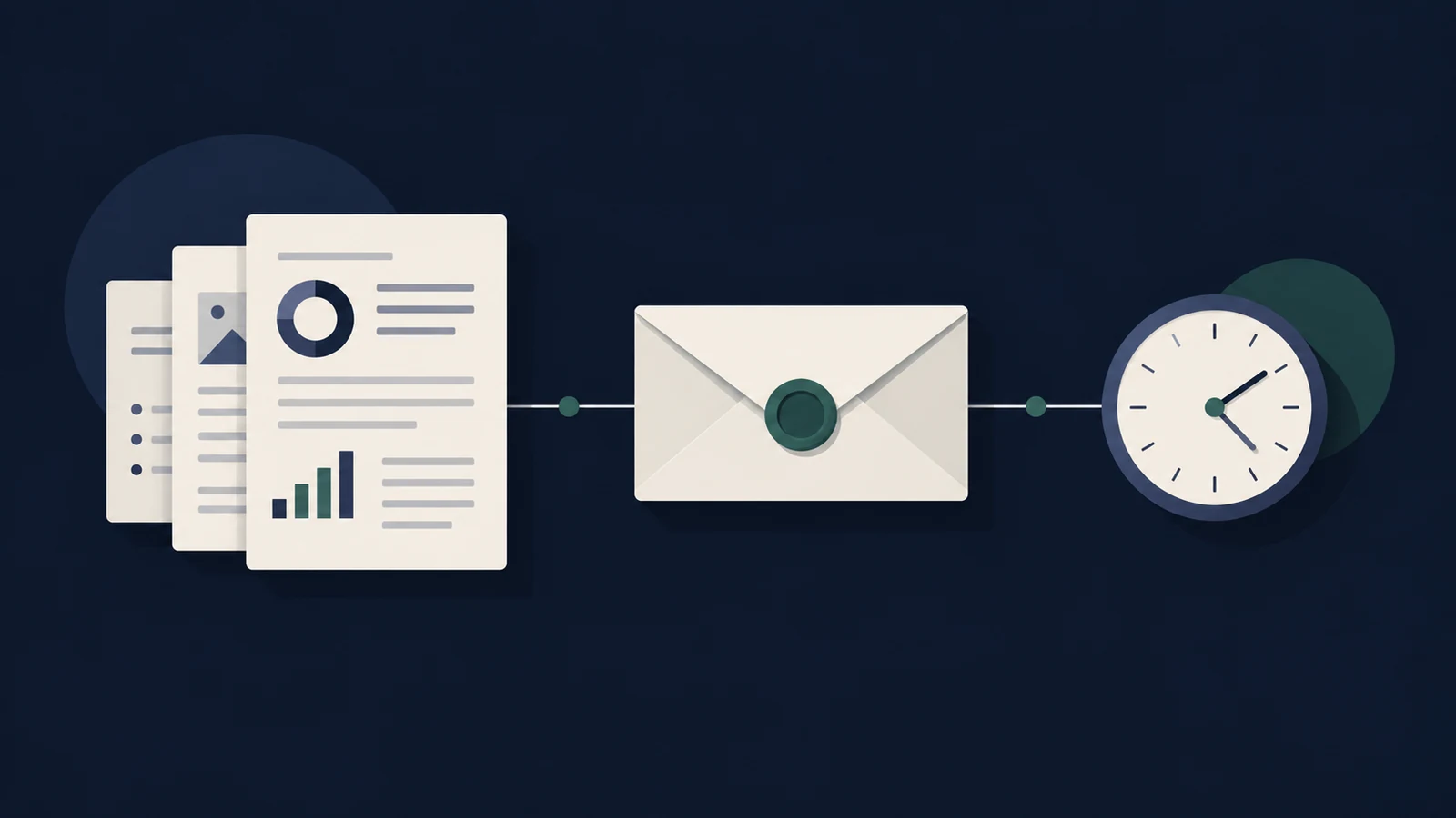 Ilustração flat de documentos, mensagem de cobrança e prazo